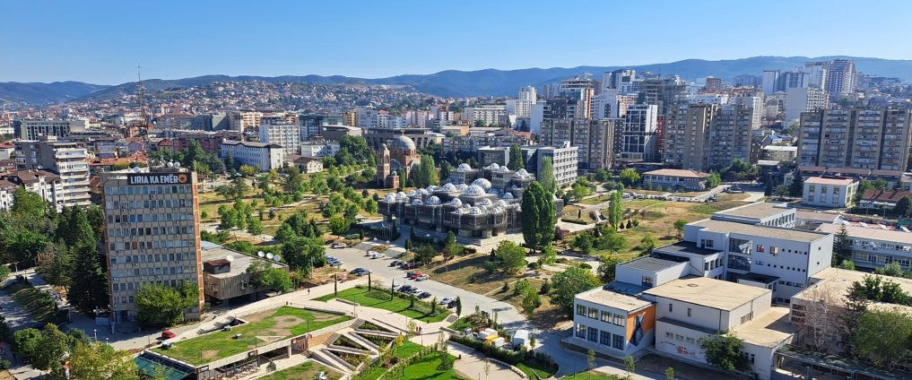Aerial view of Pristina